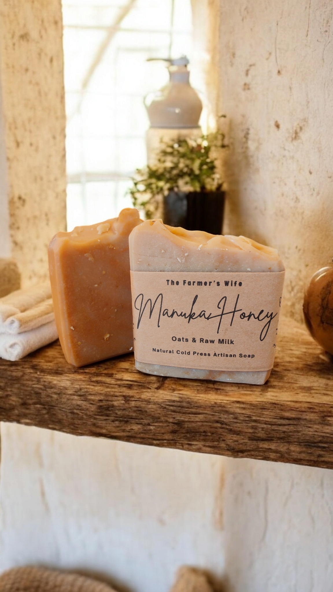 Manuka Honey Soap with Oats and Raw Milk