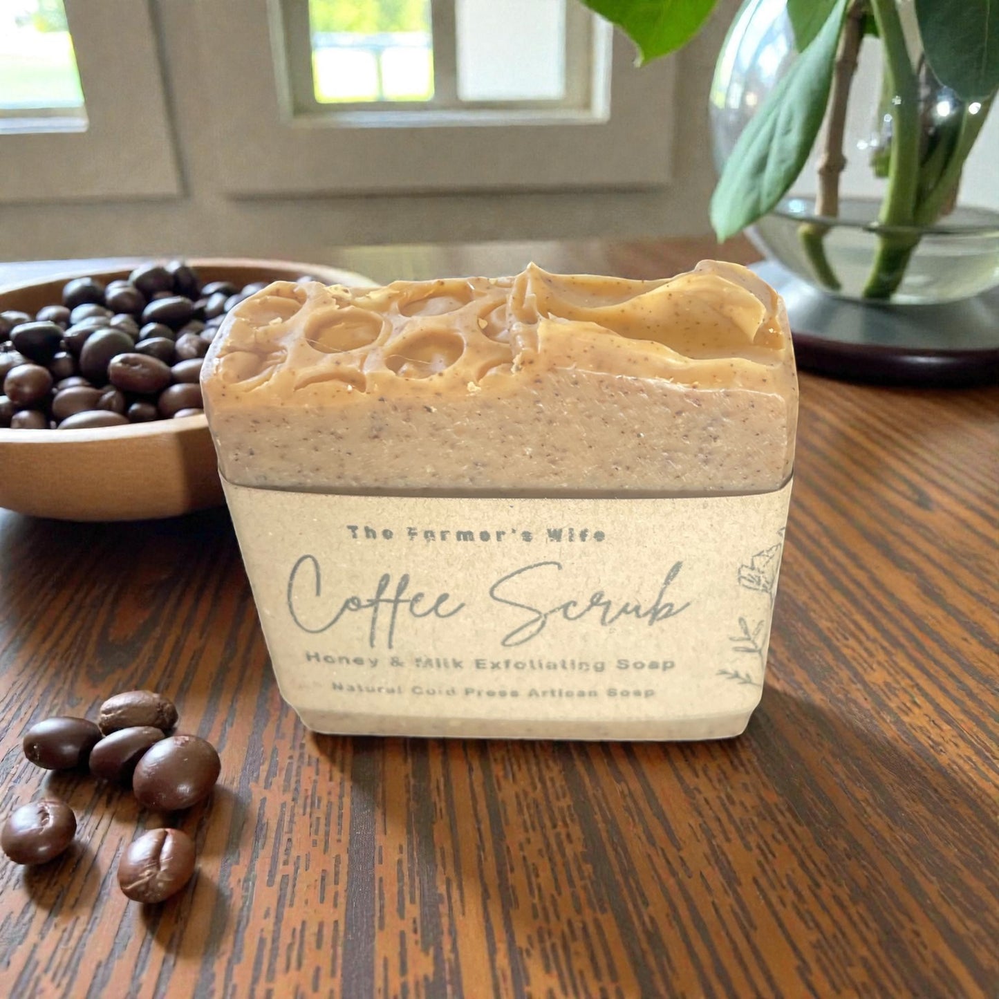 Coffee Scrub, Honey & Milk Exfoliating Soap