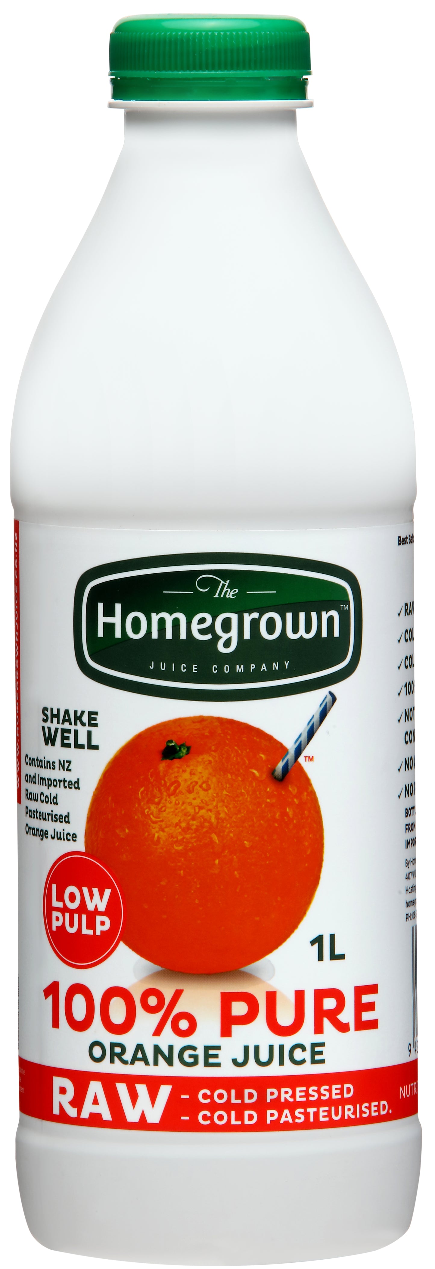 Homegrown - Low Pulp Orange Juice 1lt