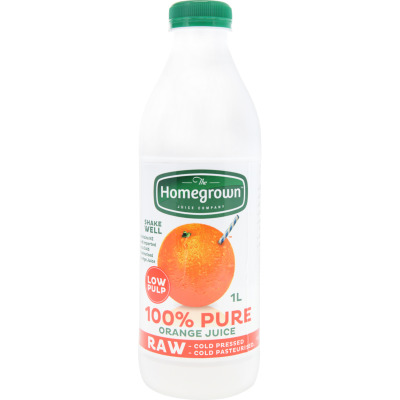 Homegrown - Low Pulp Orange Juice 1lt