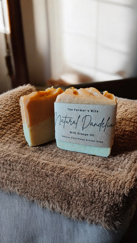 Natural Dandelion Soap with Orange Oil