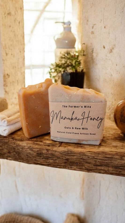 Manuka Honey Soap with Oats and Raw Milk