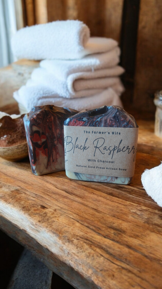 Black Raspberry Soap with Charcoal