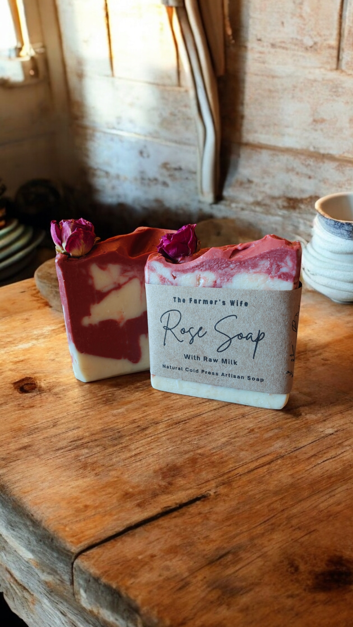 Rose Soap with Raw Milk