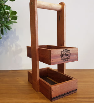 Handcrafted Milk Crate - 2 Bottles